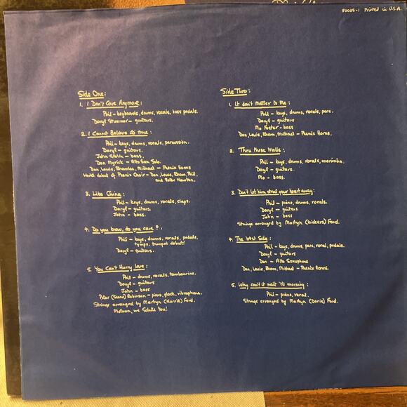 Hello, I Must Be Going! PHIL COLLINS 1982 ULTRASONIC CLN 80035-1 Vinyl GF LP EX+ - Picture 6 of 10